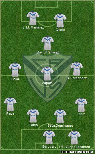 Vélez Sarsfield Formation 2012