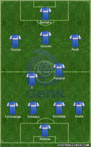 K Racing Club Genk Formation 2012