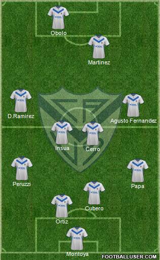 Vélez Sarsfield Formation 2012