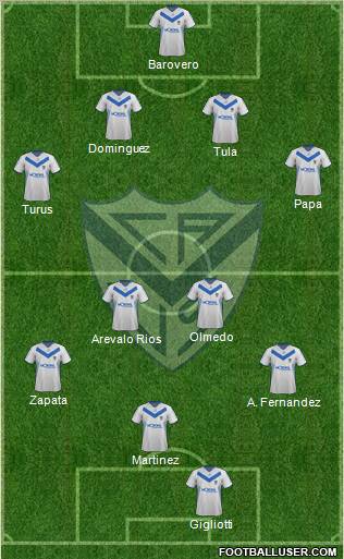 Vélez Sarsfield Formation 2012