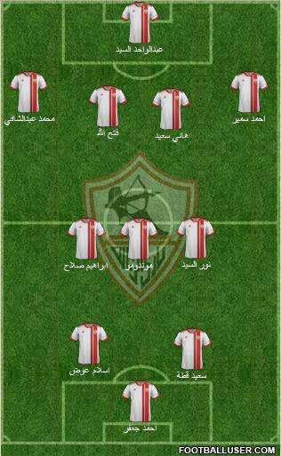 Zamalek Sporting Club Formation 2012