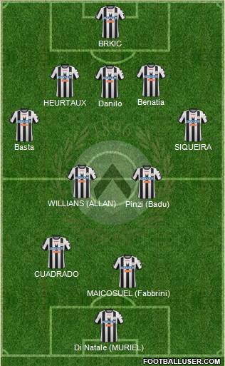 Udinese Formation 2012