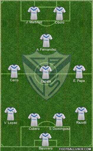 Vélez Sarsfield Formation 2012