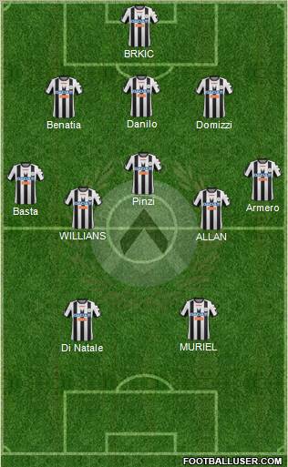 Udinese Formation 2012