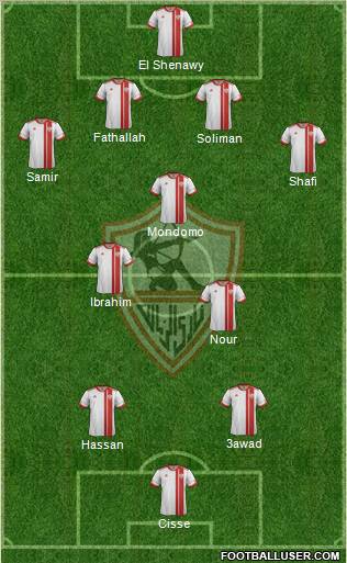 Zamalek Sporting Club Formation 2012