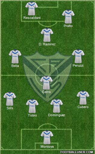 Vélez Sarsfield Formation 2012