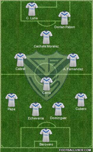 Vélez Sarsfield Formation 2012