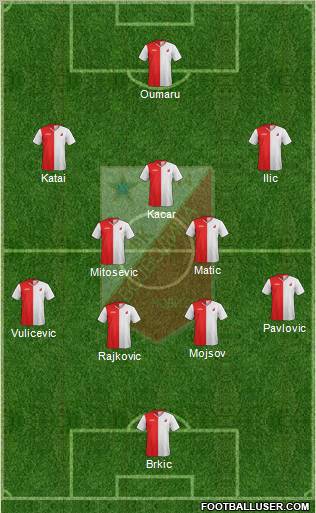 FK Vojvodina Novi Sad Formation 2012