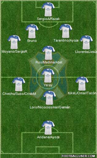 C.D. Tenerife S.A.D. Formation 2012