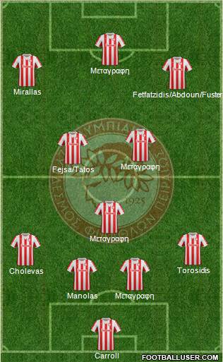 Olympiakos SF Piraeus Formation 2012