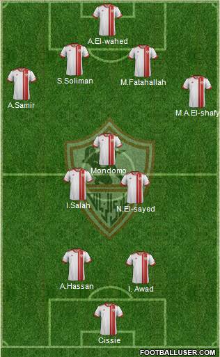 Zamalek Sporting Club Formation 2012