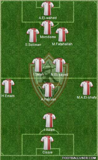 Zamalek Sporting Club Formation 2012