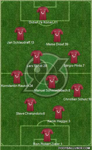 Hannover 96 Formation 2012