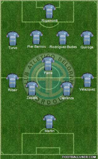 Belgrano de Córdoba Formation 2012