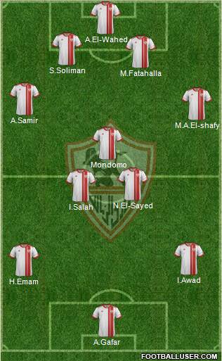 Zamalek Sporting Club Formation 2012