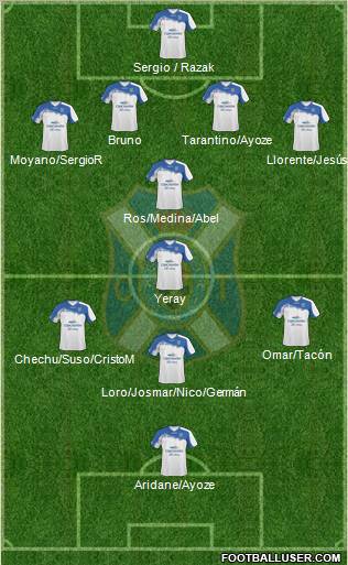 C.D. Tenerife S.A.D. Formation 2012