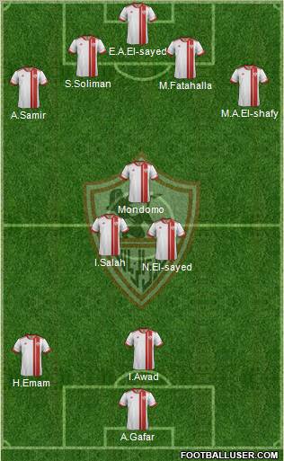 Zamalek Sporting Club Formation 2012