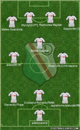 Legia Warszawa Formation 2012