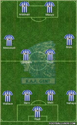 KAA Gent Formation 2012