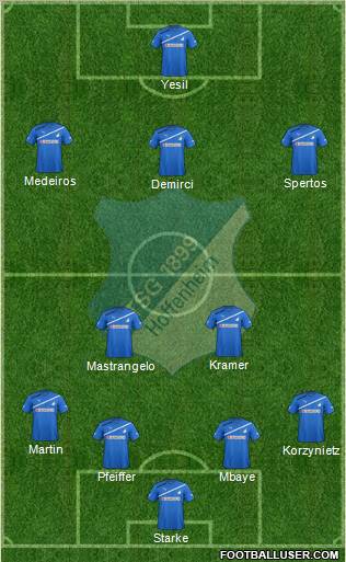 TSG 1899 Hoffenheim Formation 2012