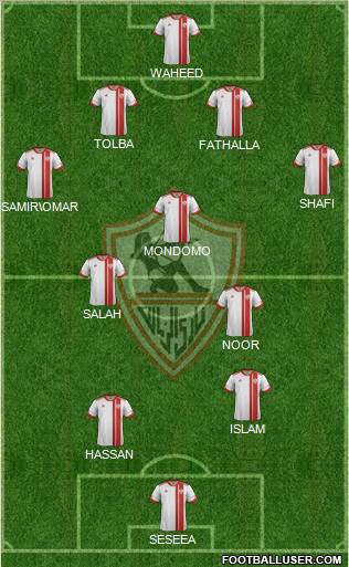 Zamalek Sporting Club Formation 2012