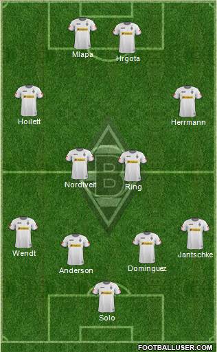 Borussia Mönchengladbach Formation 2012