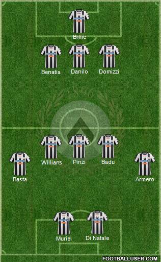 Udinese Formation 2012