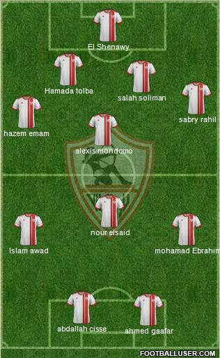 Zamalek Sporting Club Formation 2012