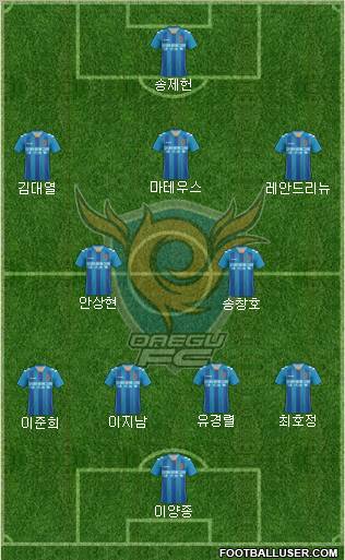 Daegu FC Formation 2012