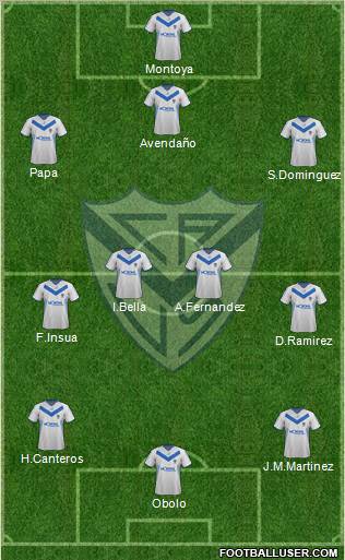 Vélez Sarsfield Formation 2012