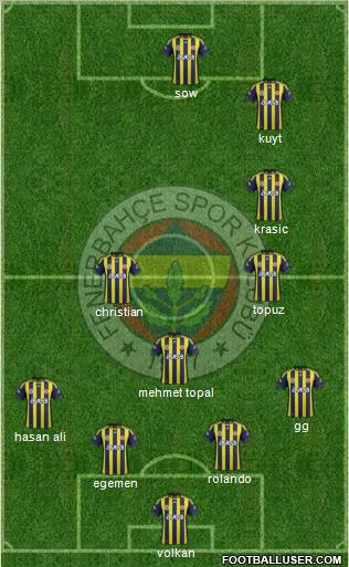 Fenerbahçe SK Formation 2012