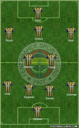 Fenerbahçe SK Formation 2012