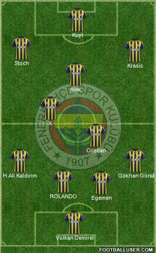 Fenerbahçe SK Formation 2012