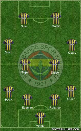 Fenerbahçe SK Formation 2012