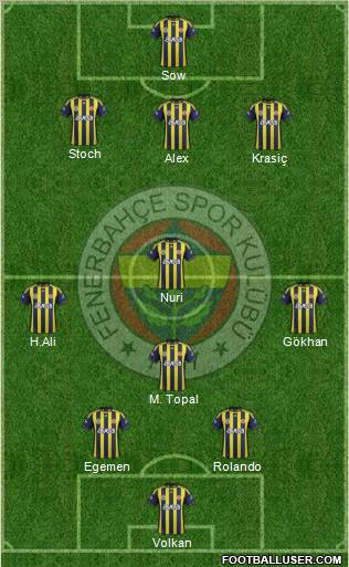 Fenerbahçe SK Formation 2012