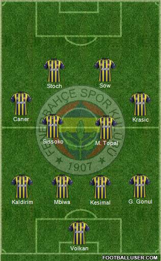 Fenerbahçe SK Formation 2012