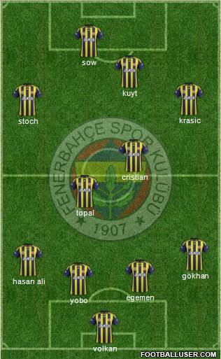 Fenerbahçe SK Formation 2012