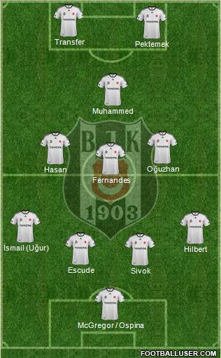 Besiktas JK Formation 2012