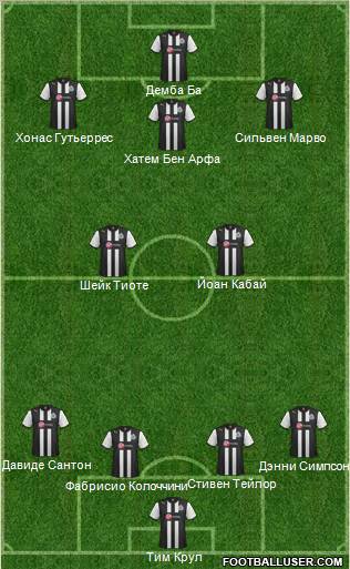 Newcastle United Formation 2012