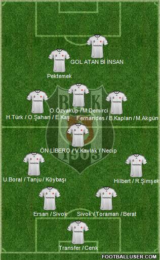 Besiktas JK Formation 2012