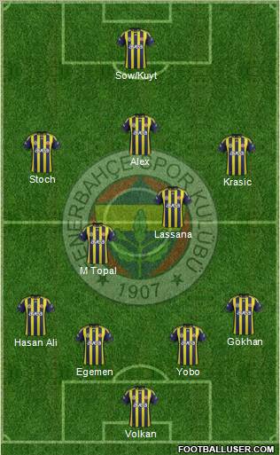 Fenerbahçe SK Formation 2012