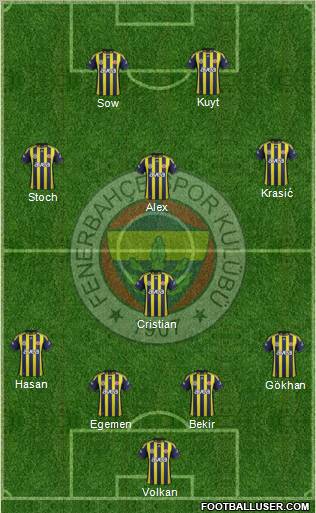 Fenerbahçe SK Formation 2012