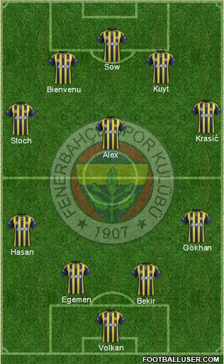 Fenerbahçe SK Formation 2012