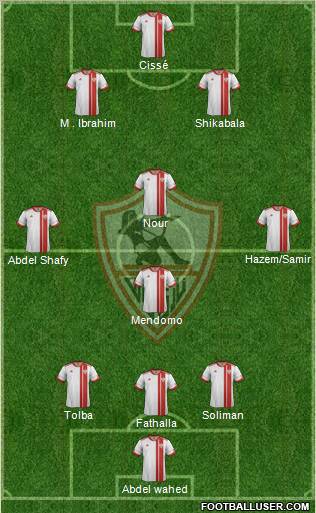 Zamalek Sporting Club Formation 2012