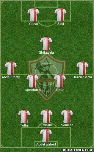 Zamalek Sporting Club Formation 2012