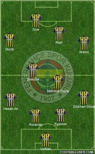 Fenerbahçe SK Formation 2012