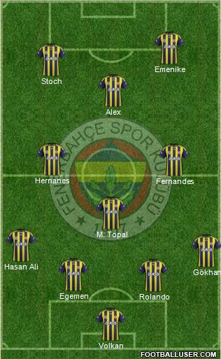 Fenerbahçe SK Formation 2012