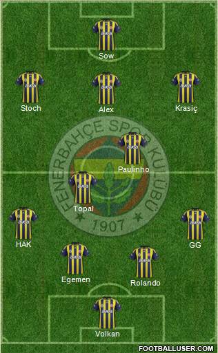 Fenerbahçe SK Formation 2012