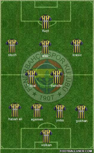 Fenerbahçe SK Formation 2012