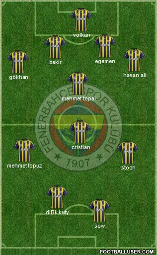 Fenerbahçe SK Formation 2012